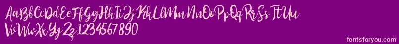 Police Perfect Sweet – polices roses sur fond violet