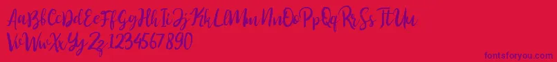 Perfect Sweet Font – Purple Fonts on Red Background