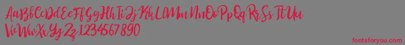 Perfect Sweet Font – Red Fonts on Gray Background