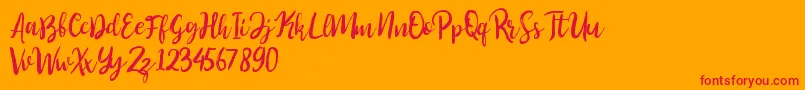 Perfect Sweet Font – Red Fonts on Orange Background