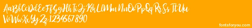 フォントPerfect Sweet – オレンジの背景に白い文字