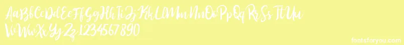 Perfect Sweet Font – White Fonts on Yellow Background