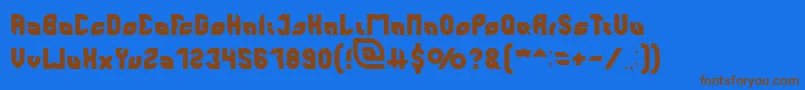 perfect Font – Brown Fonts on Blue Background
