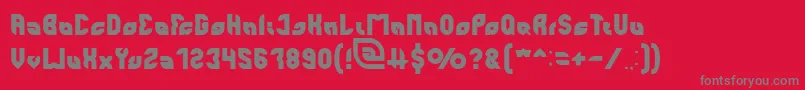 perfect Font – Gray Fonts on Red Background