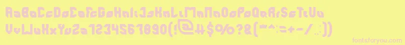 perfect Font – Pink Fonts on Yellow Background