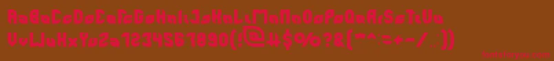 perfect Font – Red Fonts on Brown Background