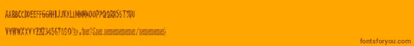 PerfectChisle Font – Brown Fonts on Orange Background