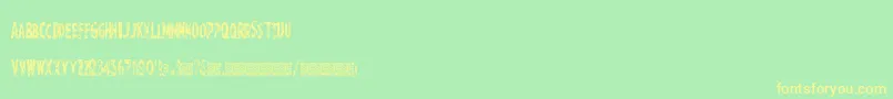 PerfectChisle-fontti – keltaiset fontit vihreällä taustalla