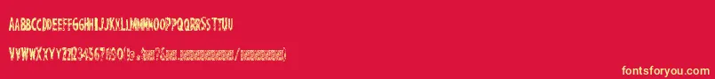 PerfectChisle Font – Yellow Fonts on Red Background