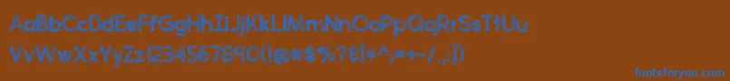 perfectly scratchy Font – Blue Fonts on Brown Background