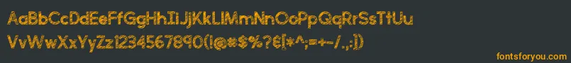 フォントperfectly scratchy – 黒い背景にオレンジの文字