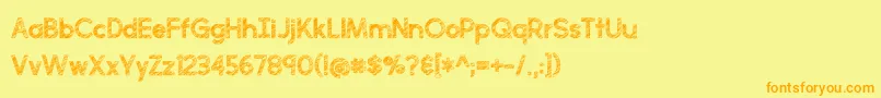 Шрифт perfectly scratchy – оранжевые шрифты на жёлтом фоне