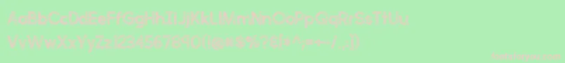 perfectly scratchy-Schriftart – Rosa Schriften auf grünem Hintergrund