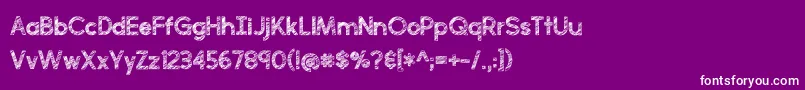 perfectly scratchy Font – White Fonts on Purple Background