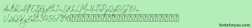 Permata Font – Black Fonts on Green Background