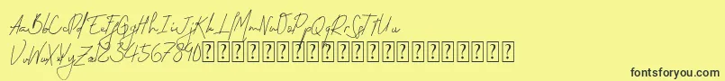 Permata Font – Black Fonts on Yellow Background