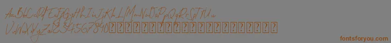 Permata Font – Brown Fonts on Gray Background