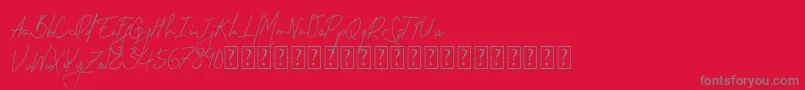 Permata Font – Gray Fonts on Red Background