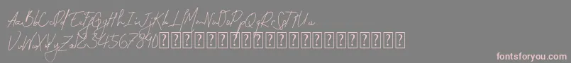 Permata Font – Pink Fonts on Gray Background