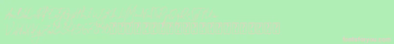 Permata Font – Pink Fonts on Green Background