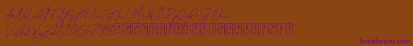 Permata Font – Purple Fonts on Brown Background
