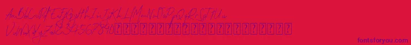 Permata Font – Purple Fonts on Red Background