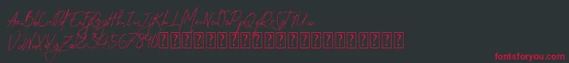 Permata Font – Red Fonts on Black Background