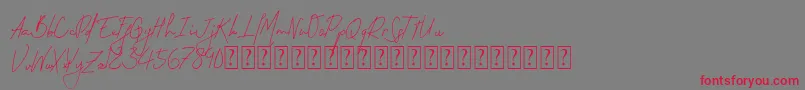 Permata Font – Red Fonts on Gray Background