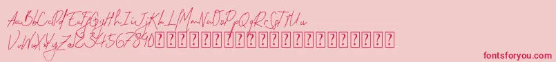 フォントPermata – ピンクの背景に赤い文字