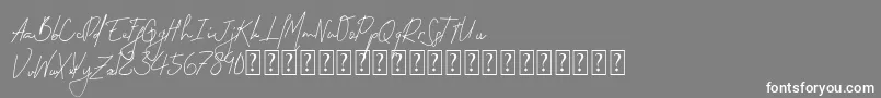 Permata-Schriftart – Weiße Schriften auf grauem Hintergrund