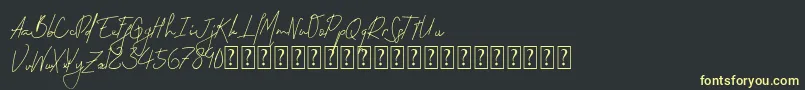 Permata Font – Yellow Fonts on Black Background