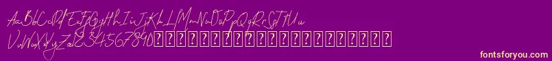 Permata Font – Yellow Fonts on Purple Background