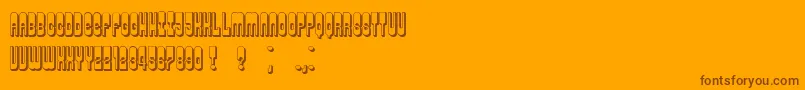 Шрифт Permission – коричневые шрифты на оранжевом фоне