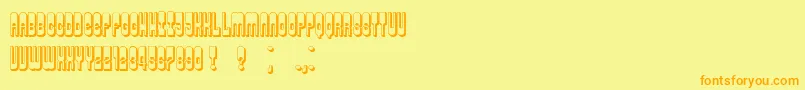 Fonte Permission – fontes laranjas em um fundo amarelo