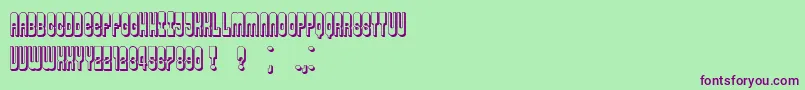 Шрифт Permission – фиолетовые шрифты на зелёном фоне
