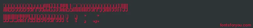 Permission-Schriftart – Rote Schriften auf schwarzem Hintergrund