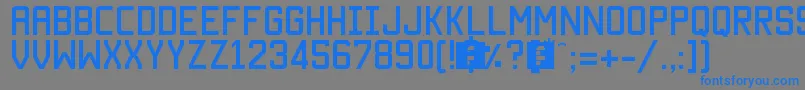 MantekaRegular Font – Blue Fonts on Gray Background