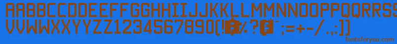 MantekaRegular Font – Brown Fonts on Blue Background