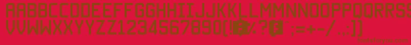 MantekaRegular Font – Brown Fonts on Red Background