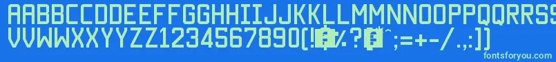 MantekaRegular Font – Green Fonts on Blue Background