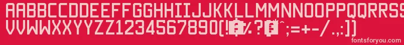 MantekaRegular Font – Pink Fonts on Red Background