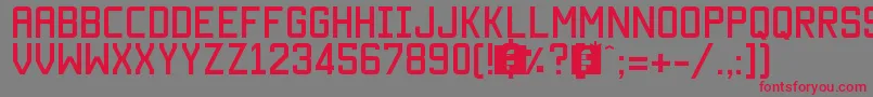MantekaRegular Font – Red Fonts on Gray Background