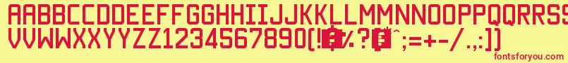 MantekaRegular Font – Red Fonts on Yellow Background