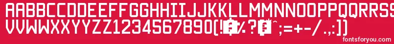 MantekaRegular Font – White Fonts on Red Background