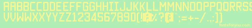 MantekaRegular Font – Yellow Fonts on Green Background