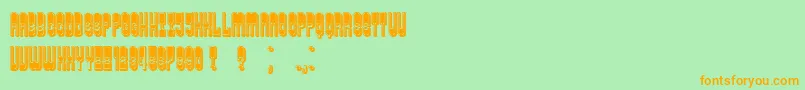 PermissionFilled Font – Orange Fonts on Green Background