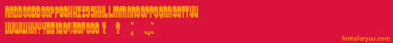 PermissionFilled Font – Orange Fonts on Red Background