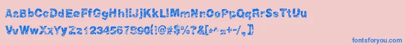 Peroxide Font – Blue Fonts on Pink Background