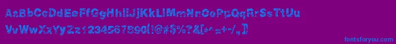 Peroxide Font – Blue Fonts on Purple Background