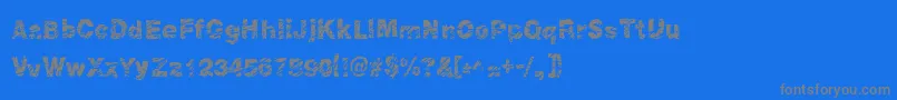 Peroxide Font – Gray Fonts on Blue Background